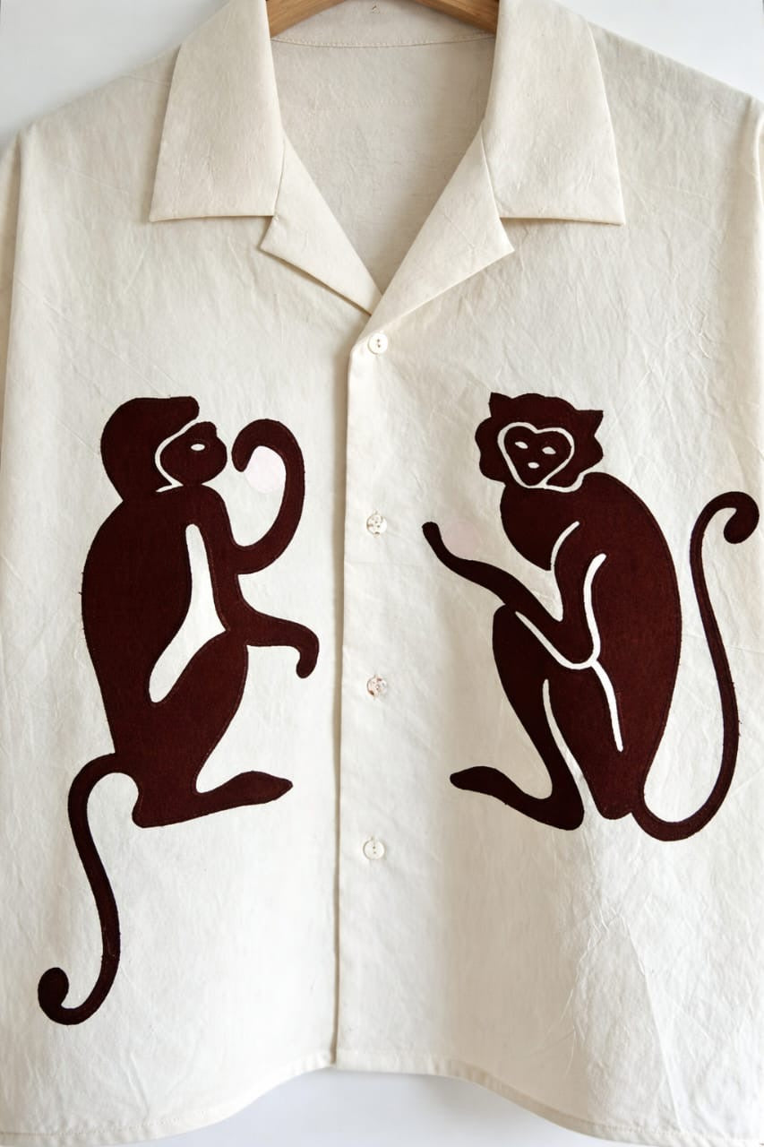 Monkey Shirt Hand Painted