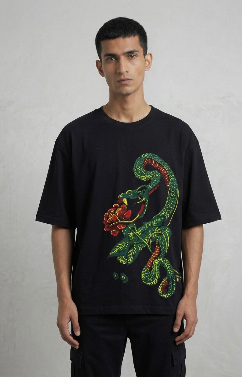 Cotton French Tarry Hand Painted T-shirt