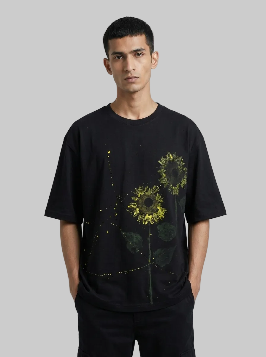 Cotton French Tarry Hand Painted T-shirt