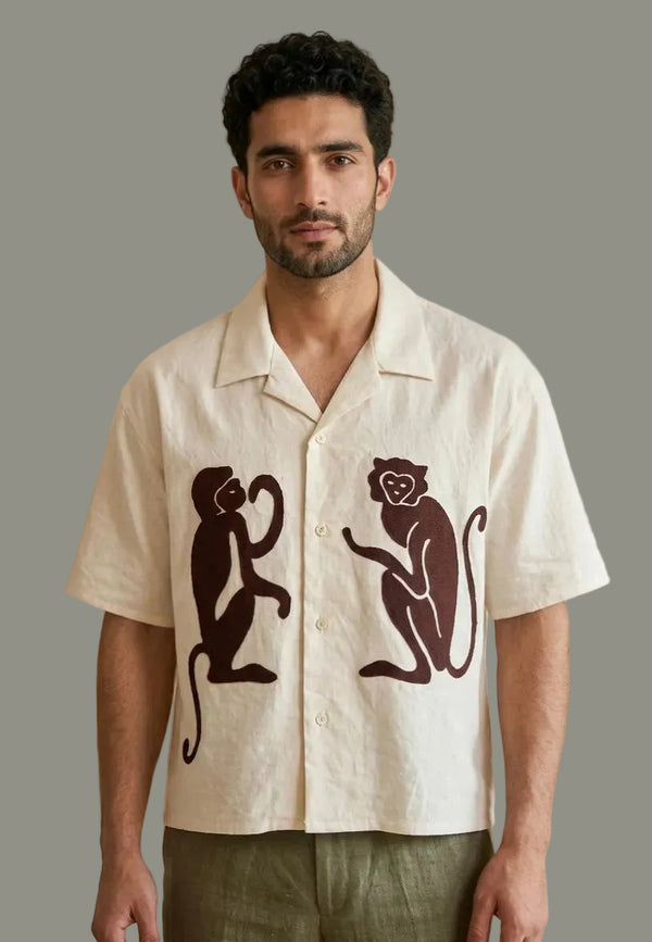Monkey Shirt Hand Painted