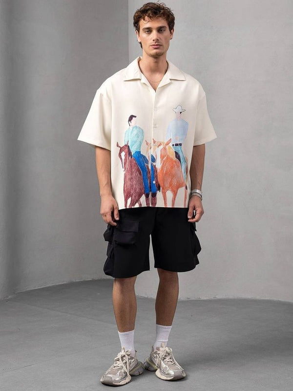 Over Sized Hand Painted Shirt