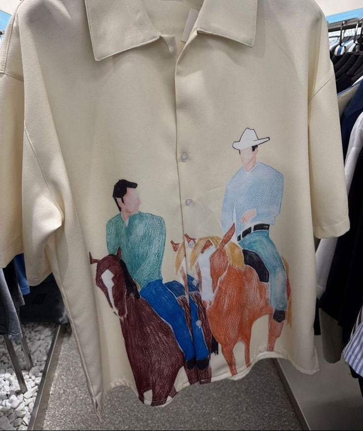 Over Sized Hand Painted Shirt