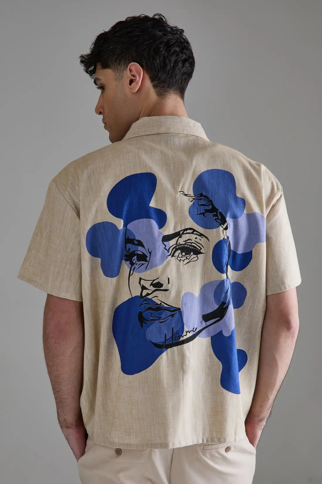 Pure Linen Hand Painted Shirt