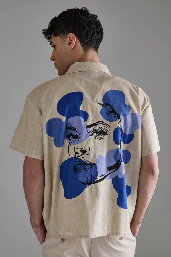 Pure Linen Hand Painted Shirt